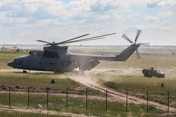 ロシアがベラルーシからエンジンの提供を求めたMi-26大型輸送ヘリコプター（画像：ロシア国防省）。