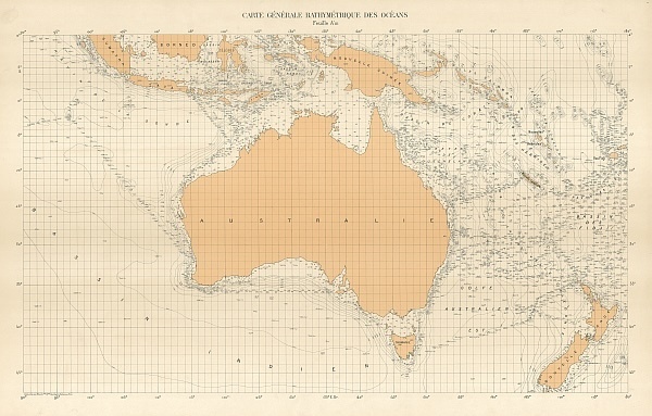 1903年に発行された初版の「海底地形図」