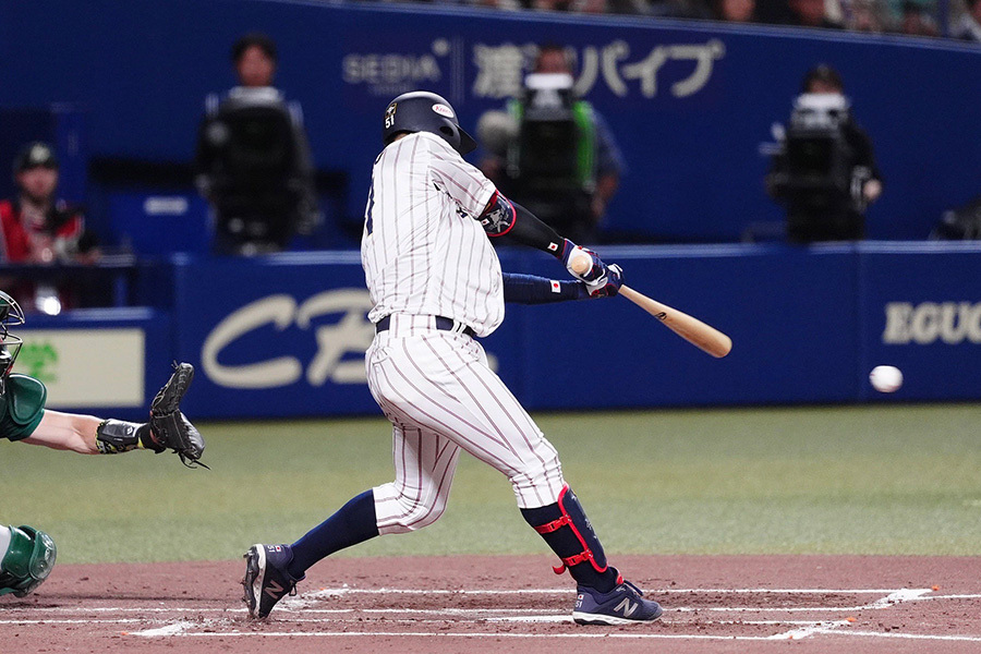 豪州戦に出場した侍ジャパン・小園海斗【写真：小林靖】