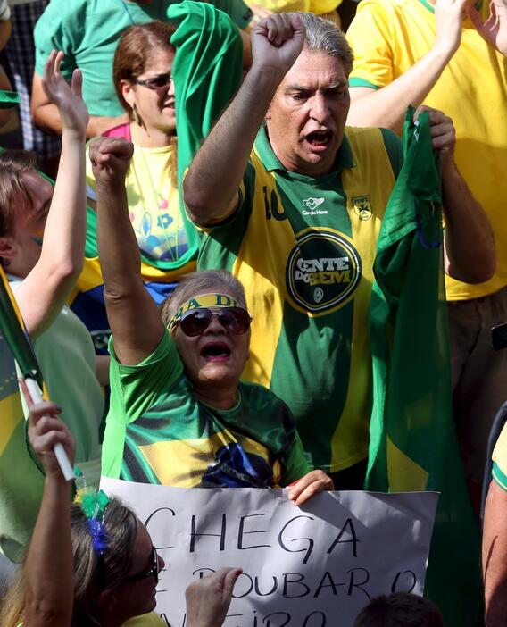 ブラジルで今年2度目の大規模デモ＝4月12日（写真：ロイター/アフロ）