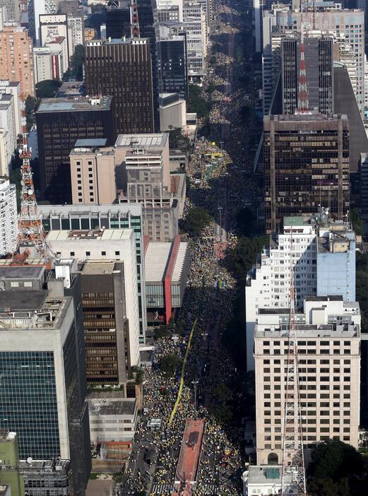 ブラジルで今年2度目の大規模デモ＝4月12日（写真：ロイター/アフロ）