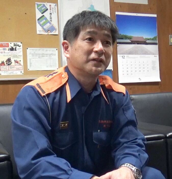 [写真]生駒市消防署 署補佐の西川浩一さん