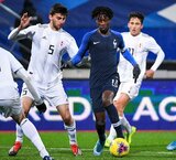 2019年11月にフランス国籍を取得すると、マルシアルやコマンと肩を並べる若さで、すぐさまU―21代表に初招集された。(C) Getty Images