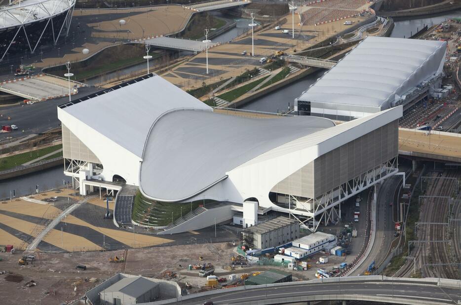 イギリスのアクアティクス・センター。ロンドン五輪の水泳競技会場として使われた＝2011年12月20日（写真：LOCOG/ロイター/アフロ）