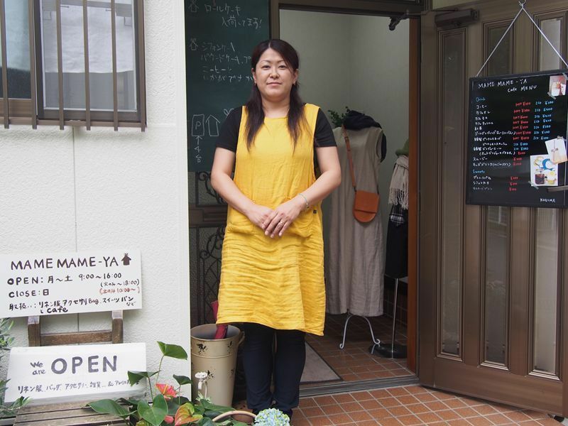カフェを兼ねたハンドメイド雑貨店「MAMEMAME-YA」代表の種吉奈月子さん