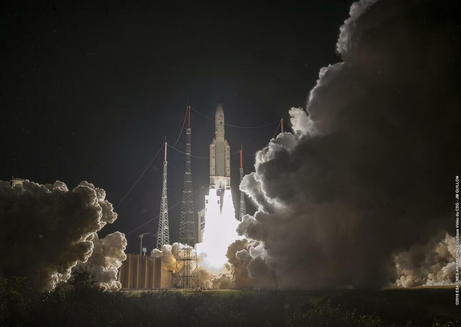 [画像]「みお」と「MPO」打ち上げの様子（c）ESA/CNES/Arianespace/Optique video du CSG - JM Guillon