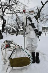 現在の冬季訓練の装備。保温、速乾性などに優れているという（協力・陸上自衛隊第9師団）