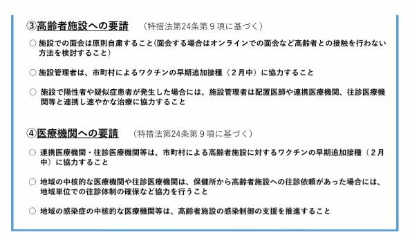 ［資料］まん延防止等重点措置に基づく要請（大阪府公式サイトから）