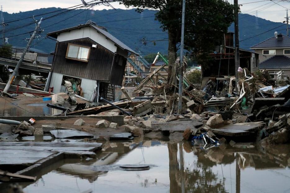 西日本を中心に甚大な被害が出た「平成30年7月豪雨」（写真：ロイター/アフロ）