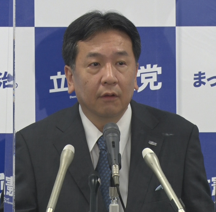 「石垣議員に対して参議院会長と幹事長とでさらにしっかりと対応をすると報告を受けている」と枝野代表