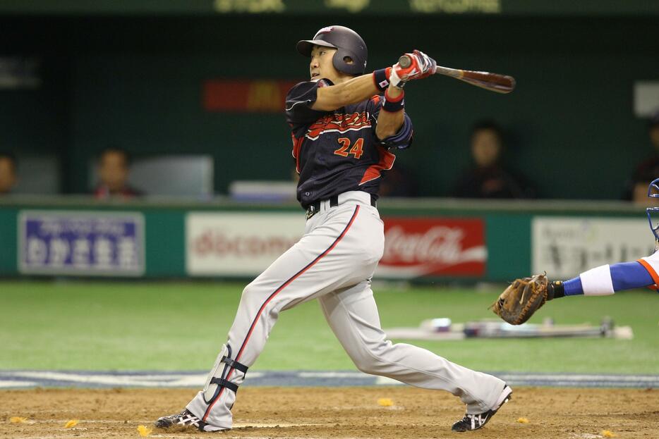 09年のWBCでの内川。この時も背番号は24（写真：YUTAKA/アフロスポーツ）