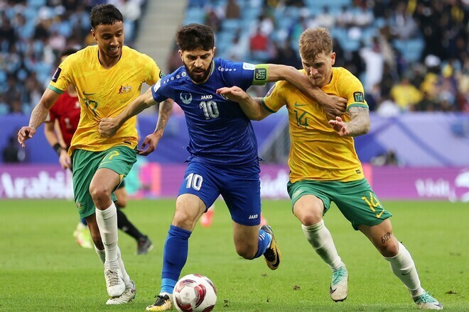 ウズベキスタン対オーストラリアは１－１の痛み分けに終わった。(C)Getty Images