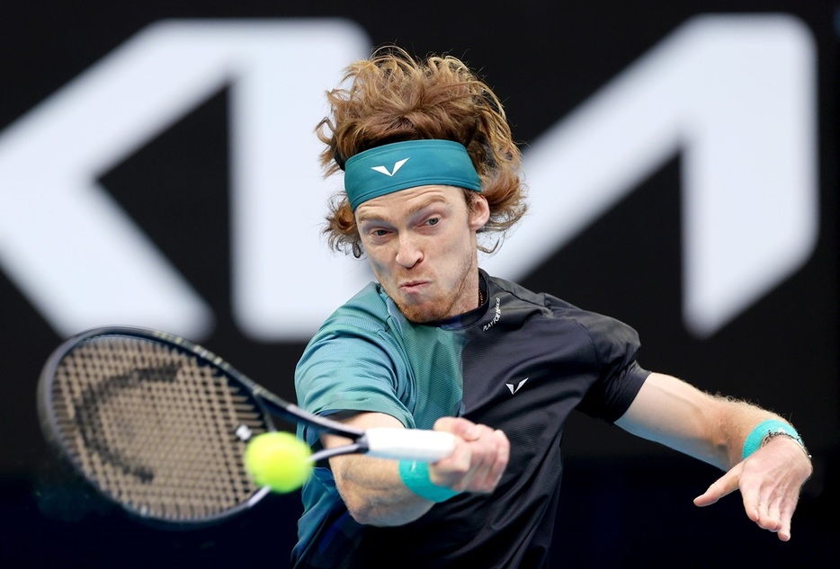 「オーストラリアン・オープン」（オーストラリア・メルボルン）で準々決勝に進出したアンドレイ・ルブレフ（ロシア）（Getty Images）