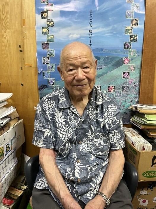 仙台市の小野寺宏さん。１０１歳＝２０２３年８月撮影