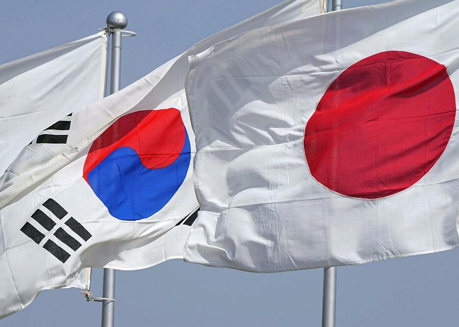 日韓両国の国旗