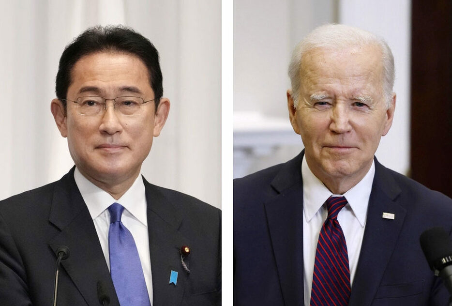 岸田文雄首相、バイデン米大統領（ゲッティ＝共同）