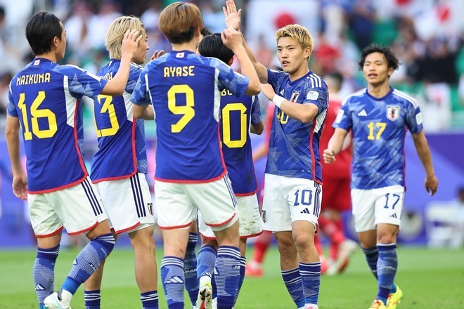 日本がインドネシアに３－１で勝利。GS突破を決めた。写真：梅月智史（サッカーダイジェスト写真部／現地特派）