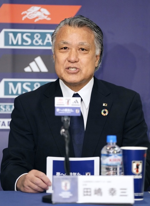 日本サッカー協会の田嶋幸三会長＝昨年6月、千葉市