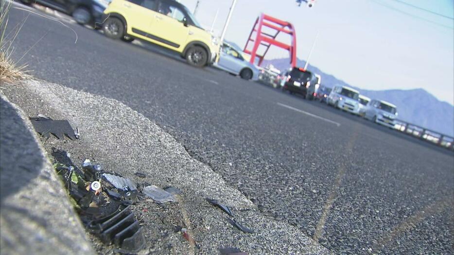 転倒バイクに車が衝突　男性（５８）死亡　広島市東区　
