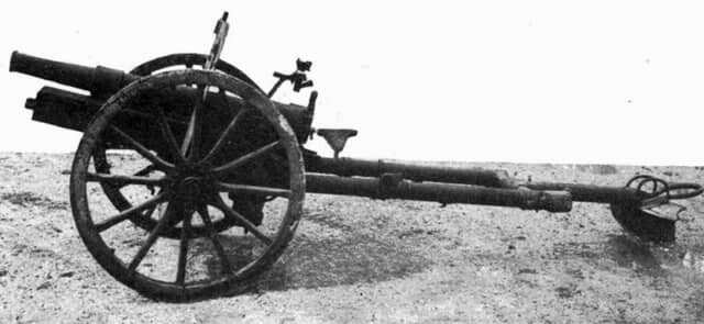 41式山砲。ご覧のようにきわめてバランスのよい設計で、戦場での使い勝手がよく好評だった。口径は75mmで3500門前後が生産されたという。