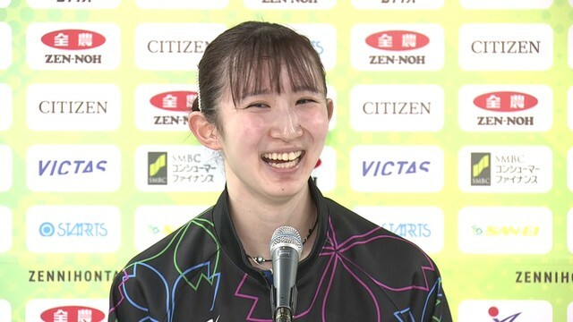 日本一に輝いた早田ひな選手