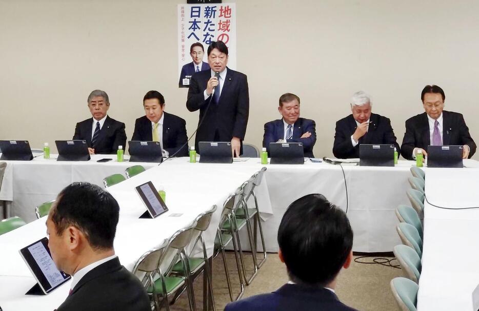 自民党が開いた国防部会と安全保障調査会の合同会議＝31日、東京・永田町の党本部