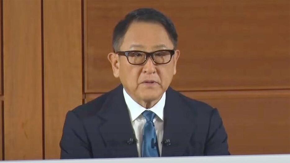 会見する豊田章男会長