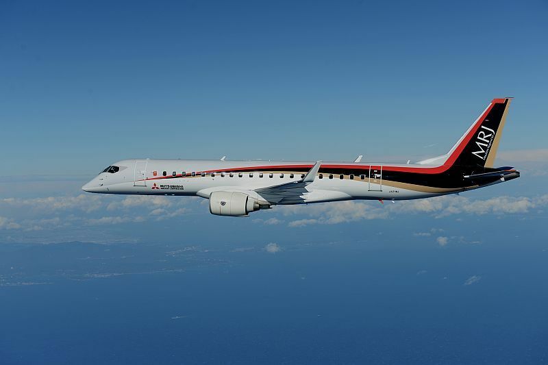 [写真]3度目のMRJ飛行試験のようす（2015年11月27日、三菱航空機提供）