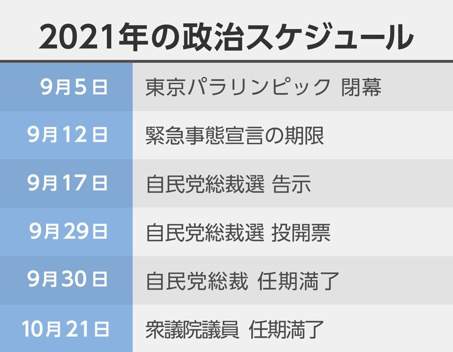 [図表]今後の政治日程（画像制作：Yahoo! JAPAN）