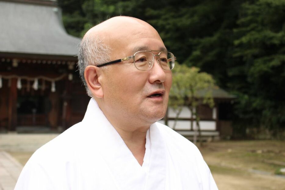 四條畷神社の米村昌彦宮司