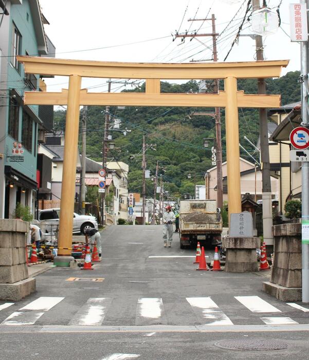 3年ぶりに復活した一の鳥居