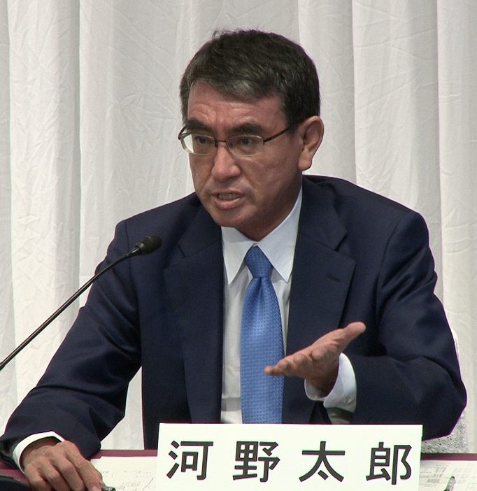 「決選投票にも党員の1票をしっかりとカウントできるようにしていきたい」と河野氏