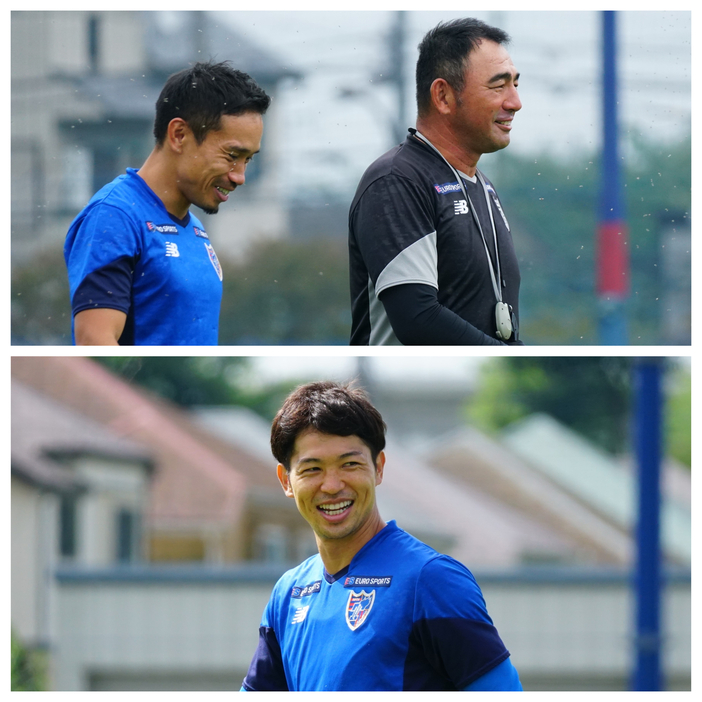 長友佑都（写真上左、上右は長谷川監督）の11年ぶりのFC東京復帰効果を元日本代表DF森重真人(写真下）が明かす(写真提供・FC東京）