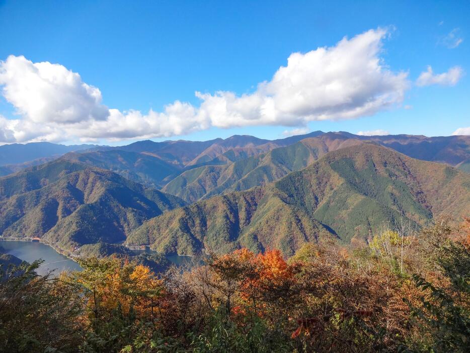 東京都奥多摩町。奥多摩湖の紅葉（写真：sirius/イメージマート）