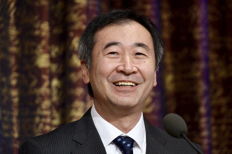 日本学術会議の梶田隆章会長。写真はノーベル物理学賞受賞時の記者会見（写真：ロイター/アフロ）