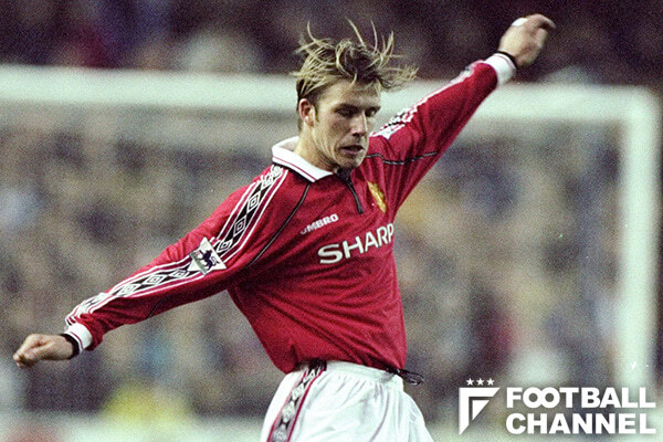 MANCHESTER UNITED　ベッカム　マンチェスターユナイテッド マンチェスター・ユナイテッド、21歳ベッカムが決めた伝説の超