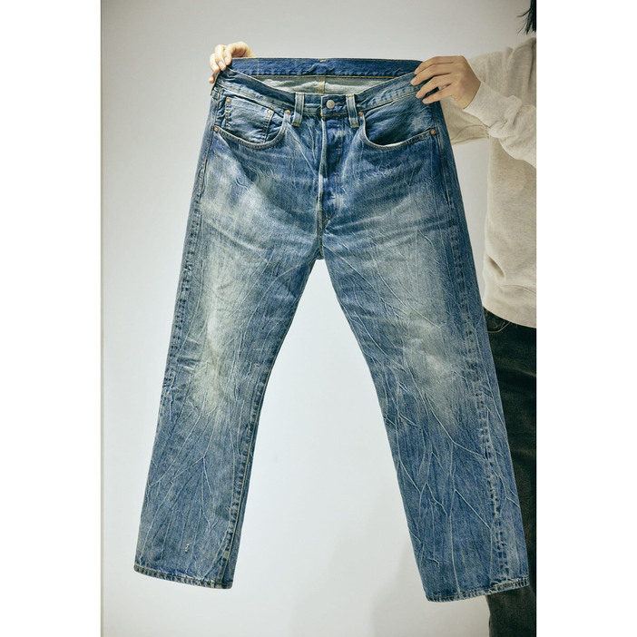 LEVI'S クロップド ワイド ストレートデニム ライトブルー