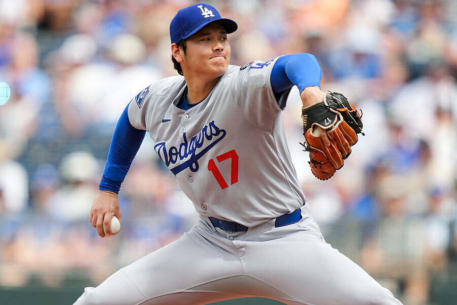 大谷翔平、2回1安打無失点で降板 渡米後自己最速164km計測…復帰