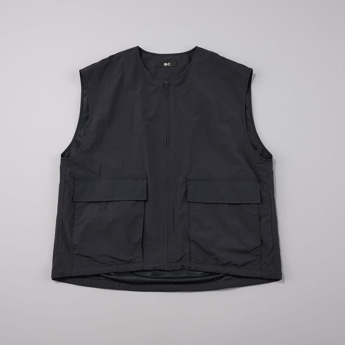 新品】UNIQLO:C フルジップベスト ブラック XXL ユニクロ シー