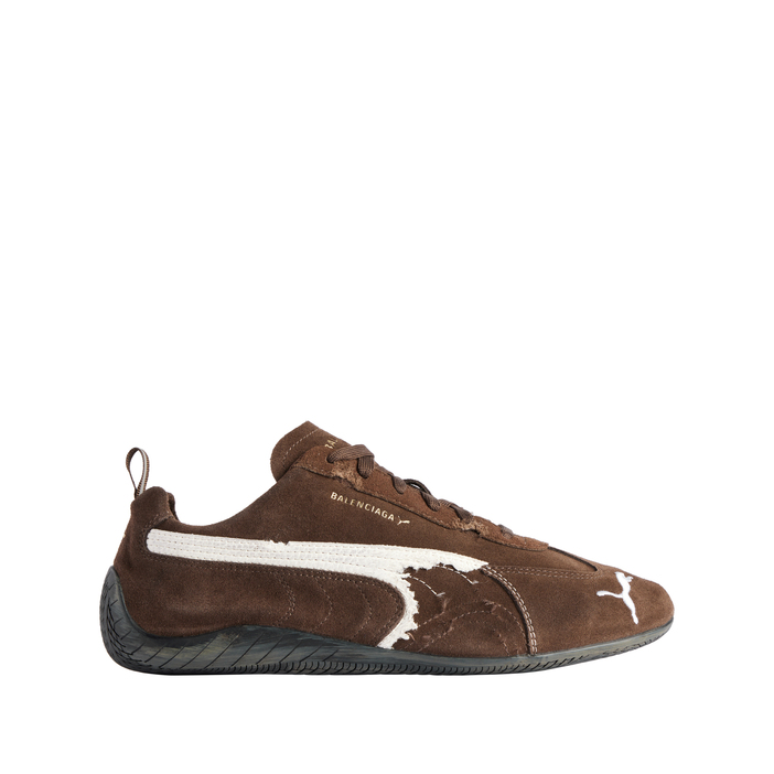 限定♪【国内発送★BALENCIAGA ×PUMA】スピードキャット ホワイト の ウィメンズ スピードキャット スエード Balenciaga
