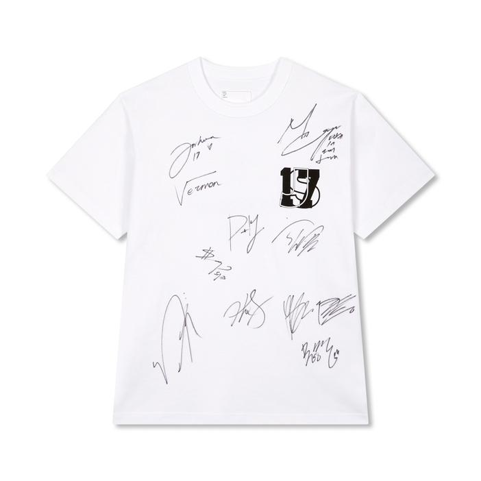 新しく着き サカイが「セブチ」とコラボ、メンバー全員のサイン入りTシャツ 邦画・日本映画