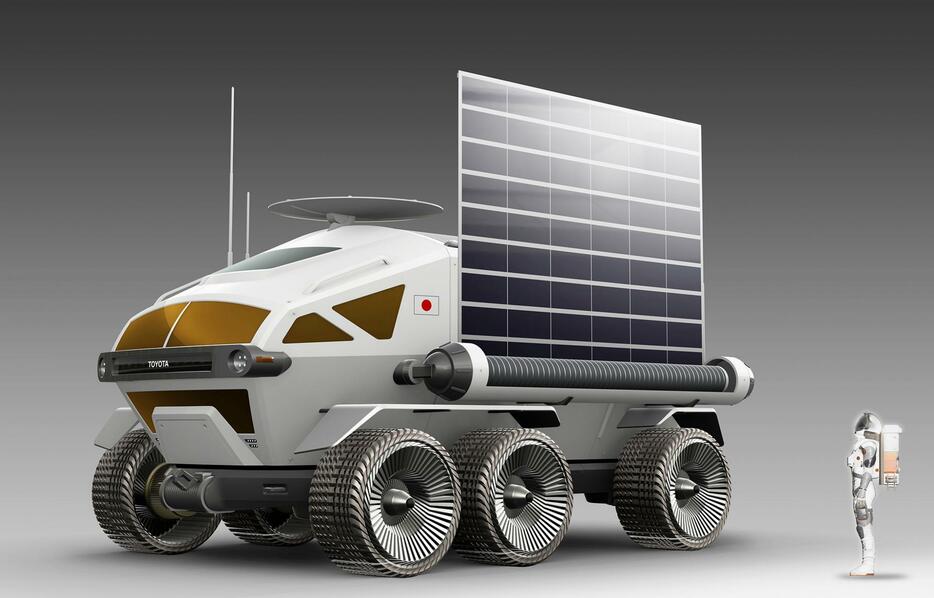 2029年の打ち上げを目指す有人月面探査車「ルナ・クルーザー」のイメージ（JAXA・トヨタ自動車提供）