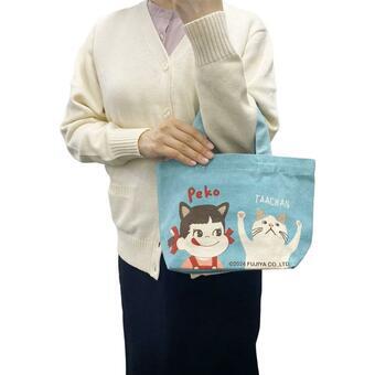 不二家】猫耳ペコがカワイイ「ペコちゃん×白猫バッグ」ミニ