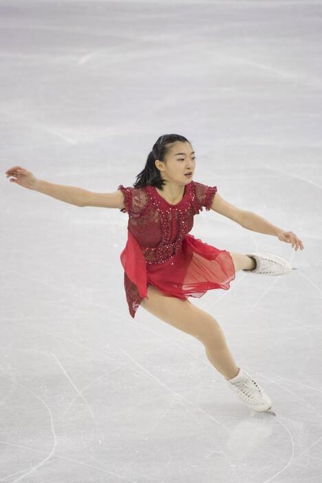 坂本花織は急成長の勢いを五輪にぶつけたい。ダークホースだ（写真・アフロスポーツ）