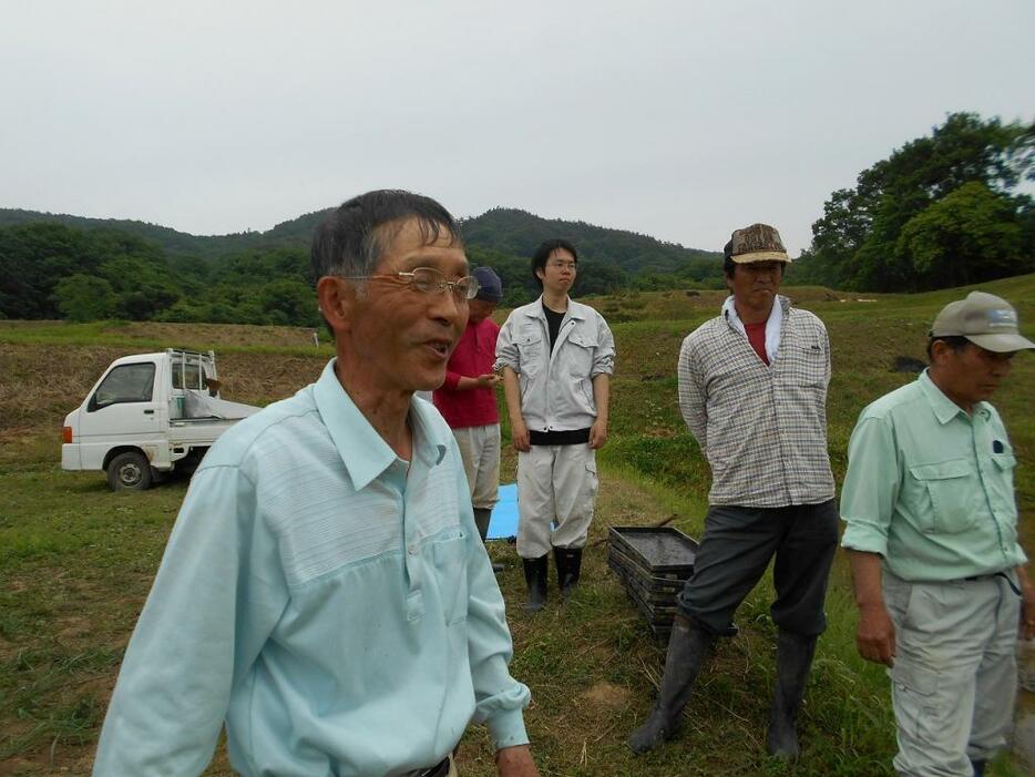 [写真]「棚田が住民の交流の場にもなれば」と話す「のぶさと農楽耕」の島田さん