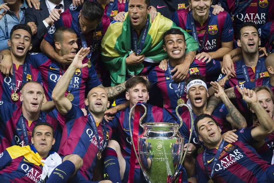 UEFAチャンピオンズリーグ。バルセロナが4季ぶり5度目の優勝＝2015年6月6日（写真：Maurizio Borsari/アフロ）