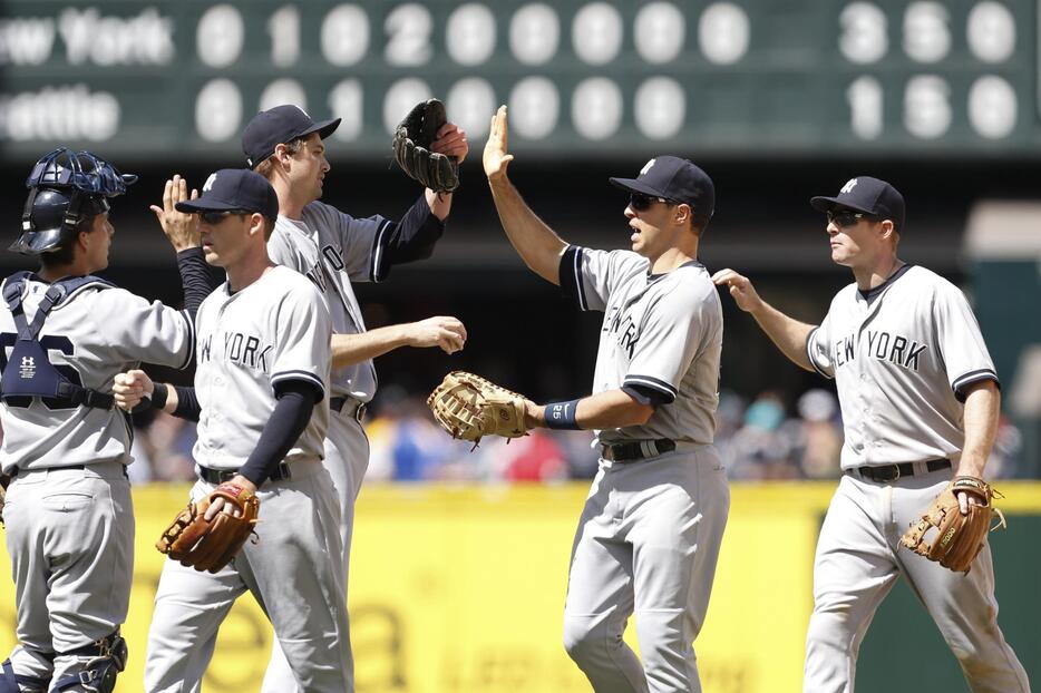 ヤンキースが3-1で逃げ切って勝利。田中は今季3勝目＝2015年6月3日（写真：USA TODAY Sports/アフロ）