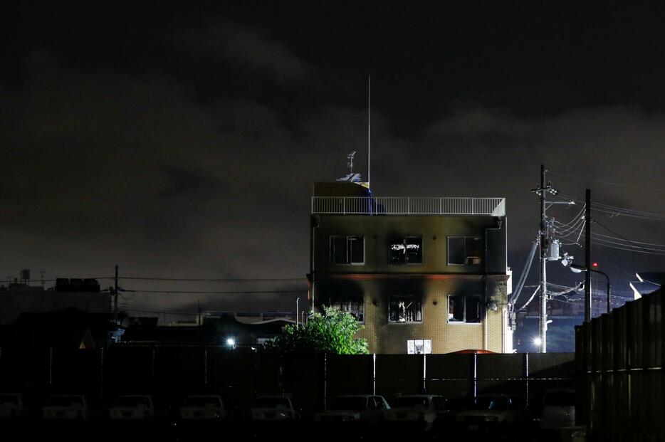 放火殺人事件が発生した京都アニメーションの第1スタジオ（写真：ロイター/アフロ）