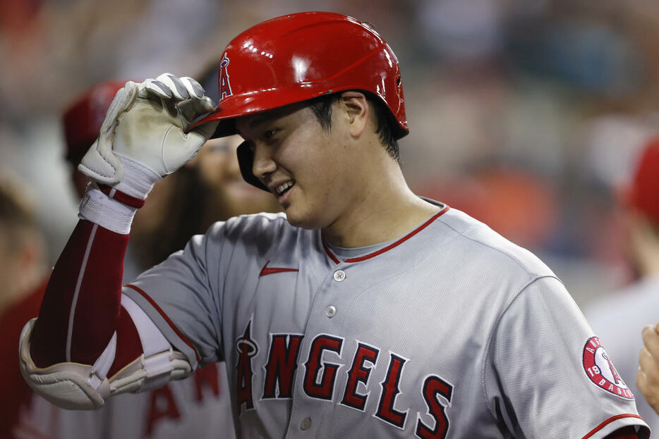 大谷翔平が「1番・投手」で出場して8勝＆40号の快挙を成し遂げた(写真：USA TODAY Sports/ロイター/アフロ)