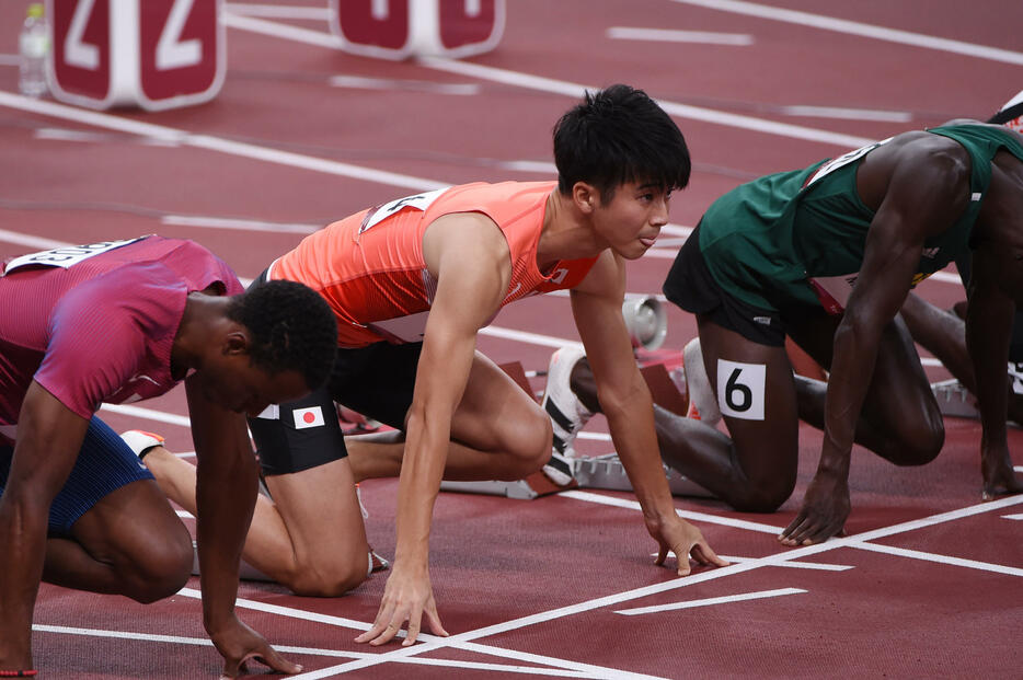 日本選手権で優勝した多田修平は得意のスタートダッシュが不発で6着に沈む（写真・千葉格/アフロ）